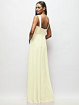 Alt View 3 Thumbnail - Butter Yellow Contoured Wide Strap Sweetheart Maxi Dress