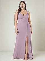 Alt View 1 Thumbnail - Suede Rose Contoured Wide Strap Sweetheart Maxi Dress