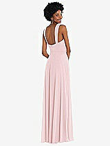 Rear View Thumbnail - Ballet Pink Contoured Wide Strap Sweetheart Maxi Dress