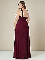 Alt View 2 Thumbnail - Cabernet Contoured Wide Strap Sweetheart Maxi Dress