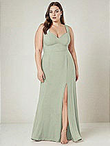 Alt View 1 Thumbnail - Celadon Contoured Wide Strap Sweetheart Maxi Dress