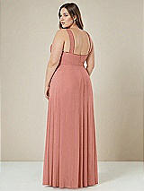 Alt View 2 Thumbnail - Desert Rose Contoured Wide Strap Sweetheart Maxi Dress