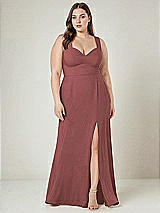 Alt View 1 Thumbnail - English Rose Contoured Wide Strap Sweetheart Maxi Dress