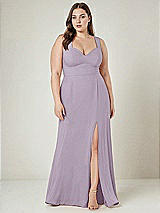 Alt View 1 Thumbnail - Lilac Haze Contoured Wide Strap Sweetheart Maxi Dress