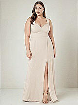 Alt View 1 Thumbnail - Oat Contoured Wide Strap Sweetheart Maxi Dress