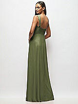 Alt View 3 Thumbnail - Olive Green Contoured Wide Strap Sweetheart Maxi Dress