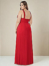 Alt View 2 Thumbnail - Parisian Red Contoured Wide Strap Sweetheart Maxi Dress