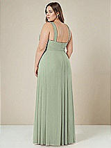 Alt View 2 Thumbnail - Sage Contoured Wide Strap Sweetheart Maxi Dress