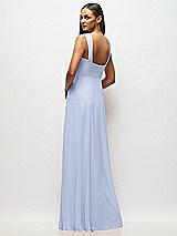 Alt View 3 Thumbnail - Sky Blue Contoured Wide Strap Sweetheart Maxi Dress