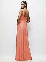 Alt View 3 Thumbnail - Terracotta Copper Contoured Wide Strap Sweetheart Maxi Dress