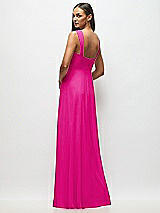 Alt View 3 Thumbnail - Think Pink Contoured Wide Strap Sweetheart Maxi Dress
