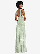 Rear View Thumbnail - Vintage Primrose Sage Contoured Wide Strap Sweetheart Maxi Dress