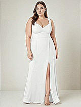 Alt View 1 Thumbnail - White Contoured Wide Strap Sweetheart Maxi Dress