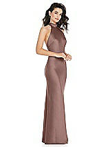 Side View Thumbnail - Sienna Scarf Tie High-Neck Halter Maxi Slip Dress