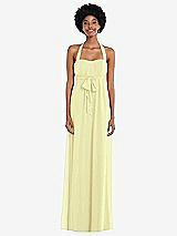 Alt View 1 Thumbnail - Butter Yellow Convertible Tie-Shoulder Empire Waist Maxi Dress