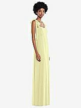 Side View Thumbnail - Butter Yellow Convertible Tie-Shoulder Empire Waist Maxi Dress