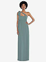 Alt View 2 Thumbnail - Icelandic Convertible Tie-Shoulder Empire Waist Maxi Dress