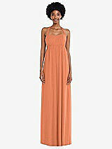 Alt View 4 Thumbnail - Sweet Melon Convertible Tie-Shoulder Empire Waist Maxi Dress