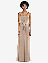 Alt View 1 Thumbnail - Topaz Convertible Tie-Shoulder Empire Waist Maxi Dress