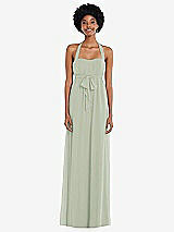 Alt View 1 Thumbnail - Celadon Convertible Tie-Shoulder Empire Waist Maxi Dress