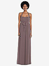 Alt View 1 Thumbnail - French Truffle Convertible Tie-Shoulder Empire Waist Maxi Dress