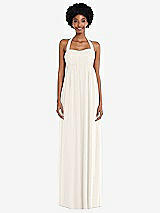 Alt View 4 Thumbnail - Ivory Convertible Tie-Shoulder Empire Waist Maxi Dress