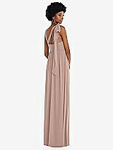 Alt View 3 Thumbnail - Neu Nude Convertible Tie-Shoulder Empire Waist Maxi Dress