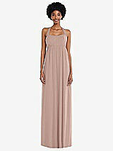 Alt View 4 Thumbnail - Neu Nude Convertible Tie-Shoulder Empire Waist Maxi Dress