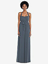 Alt View 1 Thumbnail - Silverstone Convertible Tie-Shoulder Empire Waist Maxi Dress