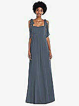 Front View Thumbnail - Silverstone Convertible Tie-Shoulder Empire Waist Maxi Dress