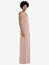 Side View Thumbnail - Toasted Sugar Convertible Tie-Shoulder Empire Waist Maxi Dress