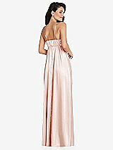 Rear View Thumbnail - Blush Cowl-Neck Empire Waist Maxi Dress with Adjustable Straps