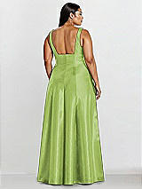 Alt View 2 Thumbnail - Mojito Sleeveless Square-Neck Princess Line Gown with Pockets