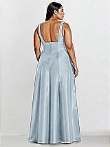 Alt View 2 Thumbnail - Mist Sleeveless Square-Neck Princess Line Gown with Pockets