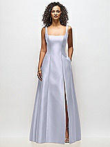 Alt View 3 Thumbnail - Silver Dove Sleeveless Square-Neck Princess Line Gown with Pockets