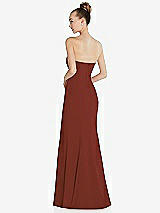 Rear View Thumbnail - Auburn Moon Strapless Princess Line Crepe Mermaid Gown