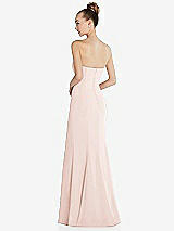 Rear View Thumbnail - Blush Strapless Princess Line Crepe Mermaid Gown