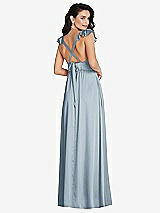 Alt View 1 Thumbnail - Mist Deep V-Neck Ruffle Cap Sleeve Maxi Dress with Convertible Straps