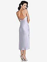 Rear View Thumbnail - Silver Dove Open-Back Convertible Strap Midi Bias Slip Dress