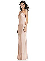 Side View Thumbnail - Cameo Open-Back Convertible Strap Maxi Bias Slip Dress