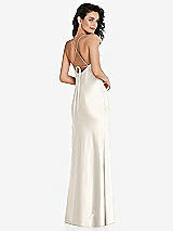 Rear View Thumbnail - Ivory Open-Back Convertible Strap Maxi Bias Slip Dress