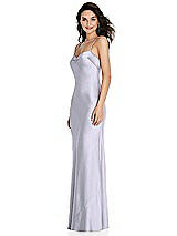 Side View Thumbnail - Silver Dove Open-Back Convertible Strap Maxi Bias Slip Dress