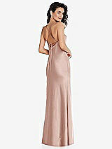 Rear View Thumbnail - Toasted Sugar Open-Back Convertible Strap Maxi Bias Slip Dress