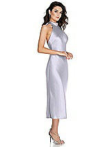 Side View Thumbnail - Silver Dove Scarf Tie High-Neck Halter Midi Slip Dress