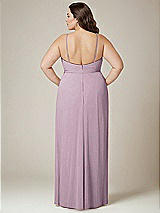 Alt View 3 Thumbnail - Suede Rose Adjustable Strap Wrap Bodice Maxi Dress with Front Slit 