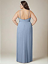 Alt View 3 Thumbnail - Cloudy Adjustable Strap Wrap Bodice Maxi Dress with Front Slit 