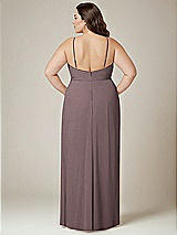 Alt View 3 Thumbnail - French Truffle Adjustable Strap Wrap Bodice Maxi Dress with Front Slit 