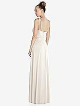 Rear View Thumbnail - Ivory Tie Shoulder A-Line Maxi Dress