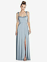 Front View Thumbnail - Mist Tie Shoulder A-Line Maxi Dress