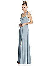 Side View Thumbnail - Mist Tie Shoulder A-Line Maxi Dress